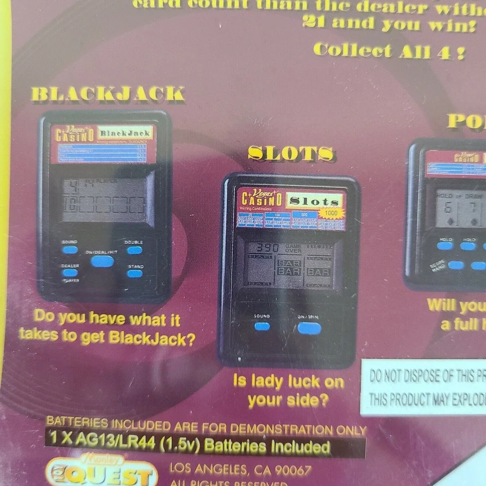 Manley‎ Toy Quest Vegas Casino Blackjack Hand Held Game New